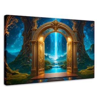 Foto 1 | Foto 1 | Cuadro Decorativo Para Sala Canvas Catarata Sagrada 90x60