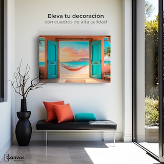Foto 2 | Foto 3 | Cuadro Decorativo Para Sala Canvas Costa De Ensueño 90x60