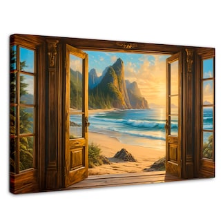 Foto 1 | Foto 1 | Cuadro Decorativo Para Sala Canvas Entre Olas Y Picos 90x60