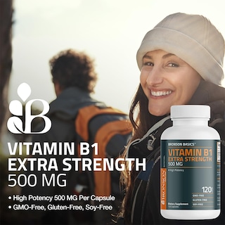 Foto 3 | Foto 3 | Vitamina B1 Bronson Extra Strength 500 Mg 120 Cápsulas Sin Ogm