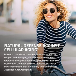 Foto 4 | Foto 4 | Complemento Alimenticio Bronson Resveratrol 500mg 60 Cápsulas Naturales