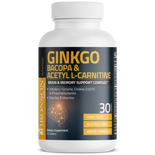 Foto 5 | Foto 5 | Vitaminas Bronson Ginkgo Bacopa Acetil L-carnitina 30 Tabletas Para Función Cerebral