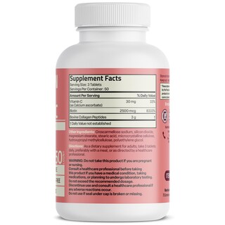 Foto 2 | Foto 2 | Suplemento Bronson Colágeno Biotina Y Vitamina C 3000 Mg 150 Tabletas