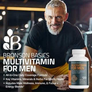 Foto 4 | Foto 4 | Multivitamínico Bronson Para Hombre 60 Cápsulas Fórmula Diaria Sin Ogm Y Gluten