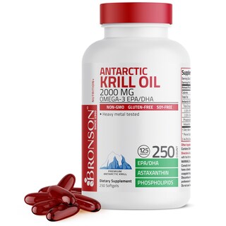 Foto 1 | Foto 1 | Aceite De Krill Antártico Bronson 2000 Mg 250 Cápsulas Blandas
