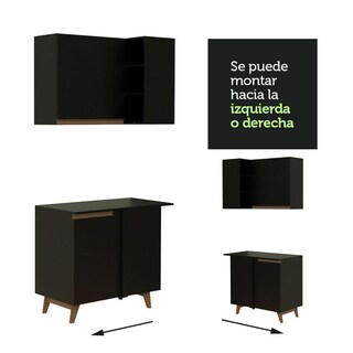 Foto 6 | Foto 6 | Cocina Integral Completa Modular Madesa Reims 180cm Negro 10