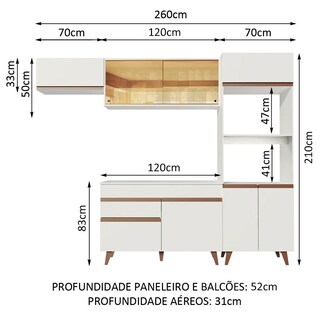 Foto 3 | Foto 3 | Cocina Integral Completa Modular Madesa Reims 260cm Color Blanco 07
