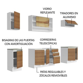 Foto 4 | Foto 4 | Cocina Integral Completa Modular Madesa Glamy 240cm Bm 1