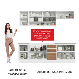 Foto 5 | Foto 5 | Cocina Integral Completa Modular Madesa Glamy 240cm Bm 1