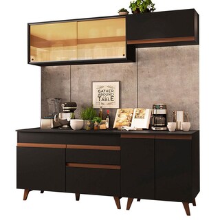 Foto 1 | Foto 1 | Madesa Gabinete De Cocina Integral Compacta 190 Cm Reims Negro 01