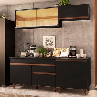 Foto 2 | Foto 2 | Madesa Gabinete De Cocina Integral Compacta 190 Cm Reims Negro 01