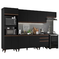 Cocina Integral Completa Modular Madesa Reims 320cm Negro 04