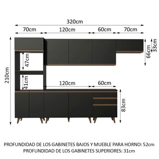 Foto 3 | Foto 3 | Cocina Integral Completa Modular Madesa Reims 320cm Negro 04