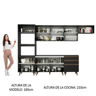 Foto 5 | Foto 5 | Cocina Integral Completa Modular Madesa Reims 320cm Negro 04