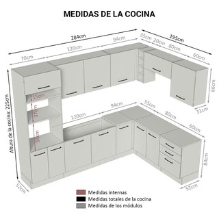 Foto 3 | Foto 3 | Cocina Integral Completa Modular Madesa Agata 479cm Bc