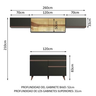 Foto 3 | Foto 3 | Cocina Integral Completa Modular Madesa Reims 260cm Negro 08