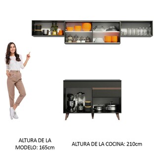 Foto 5 | Foto 5 | Cocina Integral Completa Modular Madesa Reims 260cm Negro 08