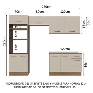 Foto 3 | Foto 3 | Cocina Integral Completa Modular Madesa Agata 270cm Mc 07