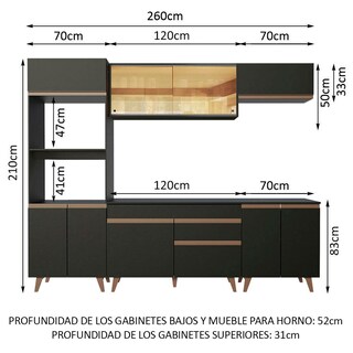 Foto 3 | Foto 3 | Cocina Integral Completa Modular Madesa Reims 260cm Negro 02