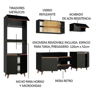 Foto 4 | Foto 4 | Cocina Integral Completa Modular Madesa Reims 260cm Negro 02