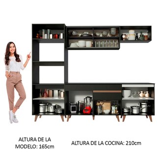 Foto 5 | Foto 5 | Cocina Integral Completa Modular Madesa Reims 260cm Negro 02