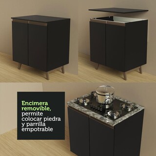 Foto 8 | Foto 8 | Cocina Integral Completa Modular Madesa Reims 260cm Negro 02