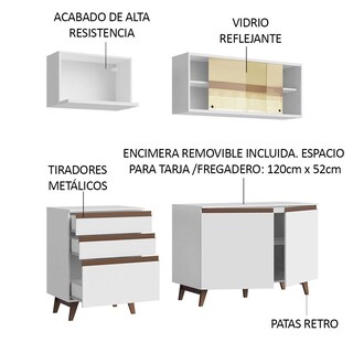 Foto 4 | Foto 4 | Cocina Integral Completa Modular Madesa Reims 180cm Blanco 3