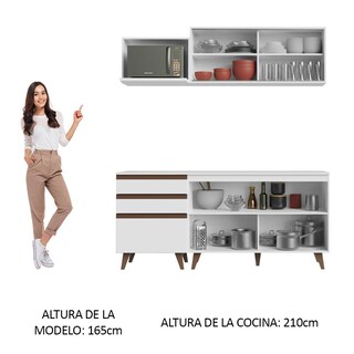 Foto 5 | Foto 5 | Cocina Integral Completa Modular Madesa Reims 180cm Blanco 3