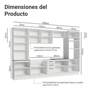 Foto 3 | Foto 3 | Cocina Integral Completa Modular Madesa Agata 340cm Bb 04