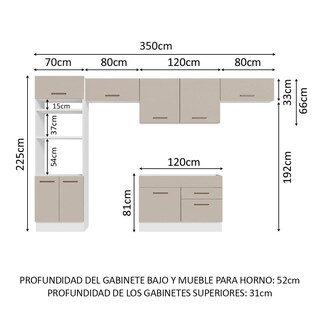 Foto 3 | Foto 3 | Cocina Integral Completa Modular Madesa Agata 350cm Bc 01