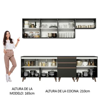 Foto 5 | Foto 5 | Cocina Integral Completa Modular Madesa Reims 250cm Negro 05