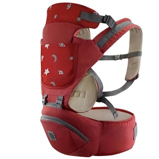 Foto 1 | Foto 1 | Canguro Portabebé Ergonómico Rojo con Asiento en Cintura Suave 0 a 36 Meses Para Bebé