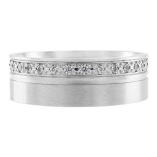 Foto 1 | Foto 1 | Anillo De Matrimonio Fonelli Ar14-b25726 Oro Blanco 14k 6mm Con Zirconias-6.5