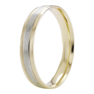 Foto 2 | Foto 2 | Anillo De Matrimonio Fonelli Ar14-100784 Oro Amarillo Y Blanco 14k 4mm Comfort Bicolor-10.5