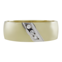 Anillo De Matrimonio Fonelli Ar14-00706m Oro Amarillo Y Blanco 14k 6mm Con Zirconias-11