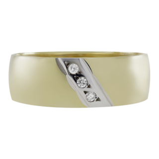 Foto 1 | Foto 1 | Anillo De Matrimonio Fonelli Ar14-00706m Oro Amarillo Y Blanco 14k 6mm Con Zirconias-9.5