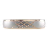 Anillo De Matrimonio Fonelli A14-r100554 Oro Rosa Y Blanco 14k 4mm Comfort Bicolor-11.5