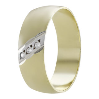 Foto 2 | Foto 2 | Anillo De Matrimonio Fonelli Ar14-00706m Oro Amarillo Y Blanco 14k 6mm Con Zirconias-7