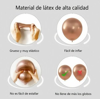 Foto 4 | Foto 4 | Globos De Látex Metálico Xtellar 12 Pulgadas Pack 50 Piezas Rosa