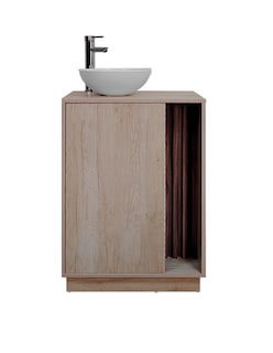 Foto 2 | Foto 2 | Gabinete para Baño Decomobil Negro con Ovalín y Llave Mezcladora