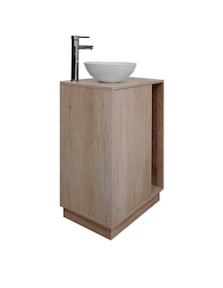 Foto 4 | Foto 4 | Gabinete para Baño Decomobil Negro con Ovalín y Llave Mezcladora