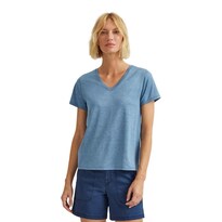 Blusa Eddie Bauer Reso Stretch Cuello V Para Mujer Azul