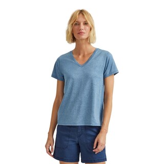 Foto 1 | Foto 1 | Blusa Eddie Bauer Reso Stretch Cuello V Para Mujer Azul