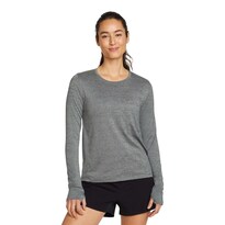 Blusa Eddie Bauer Reso Stretch Ls Manga Larga Para Mujer Gris