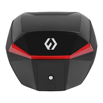 Baúl Para Moto 35 Litros Furchtlos Shield Top Case S Negro Rojo Moteros