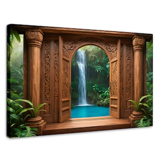 Foto 1 | Foto 1 | Cuadro Decorativo Para Sala Canvas Eco De La Cascada 90x60