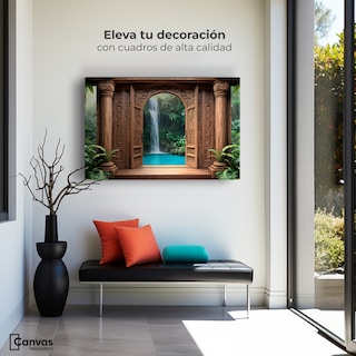 Foto 3 | Foto 3 | Cuadro Decorativo Para Sala Canvas Eco De La Cascada 90x60