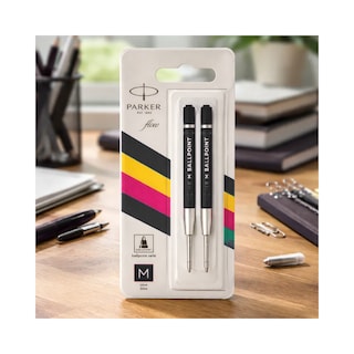 Foto 4 | Foto 4 | Repuesto Bolígrafo Parker Tinta Negra Punto Mediano Caja Con 2 Piezas