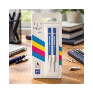 Foto 5 | Foto 5 | Repuesto Bolígrafo Parker Tinta Azul Punto Mediano Caja Con 2 Piezas