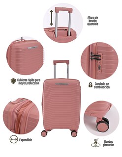 Foto 2 | Foto 2 | Maleta Us Urban de Mano Rígida Rosa